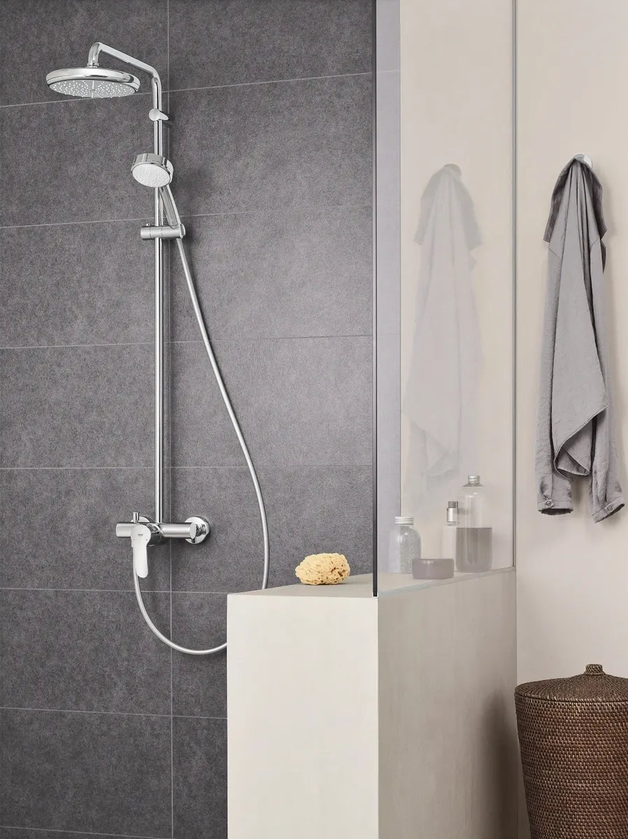 GROHE TEMPESTA COSMOPOLITAN SYSTEM 250 SHOWER SYSTEM WITH SINGLE LEVER MIXER FOR WALL MOUNTING