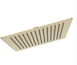 AIR SHOWER HEAD SLIM INOX 30X30CM BRUSHED GOLD