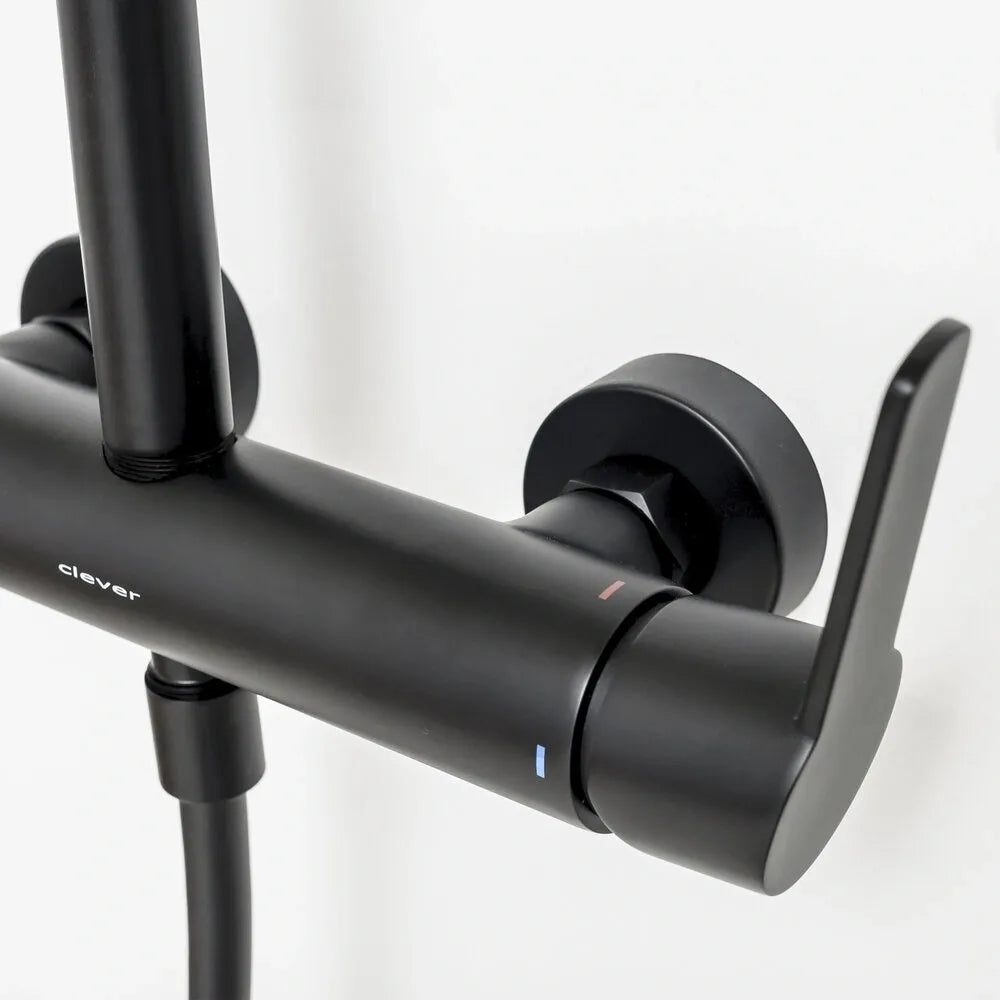 PANAM EVO XTREME BLACK EXTENDABLE SHOWER COLUMN
