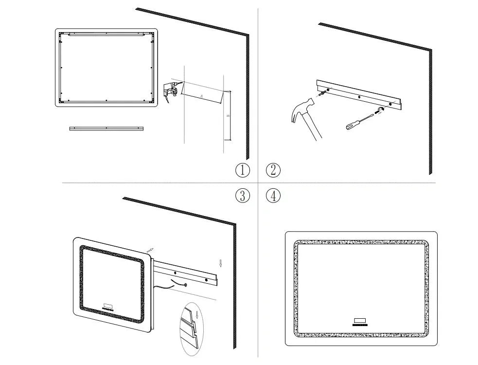 RECTANGULAR LED MIRROR 60X80