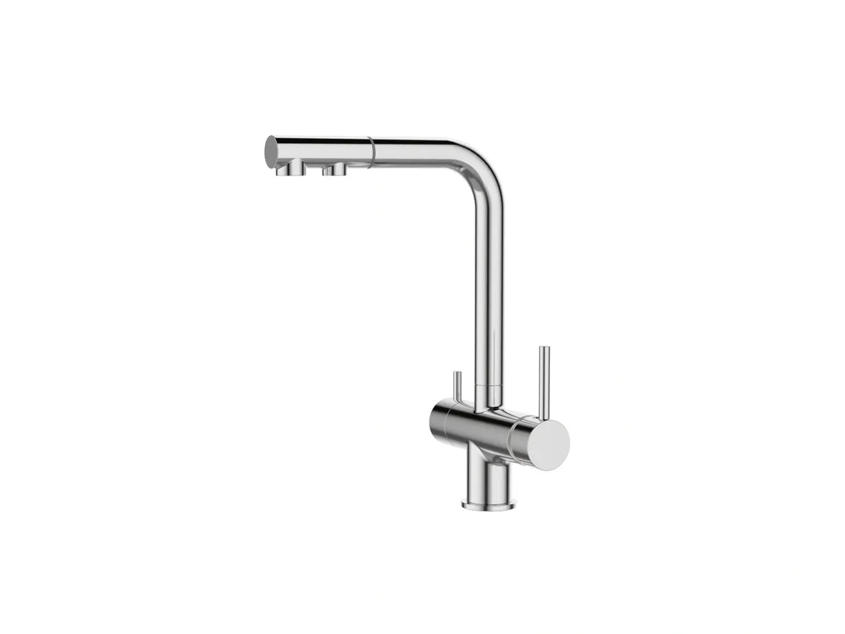 CHROME PULL OUT KITCHEN MIXER 3-WAY