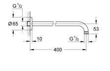 GROHE TEMPESTA SHOWER ARM 40CM