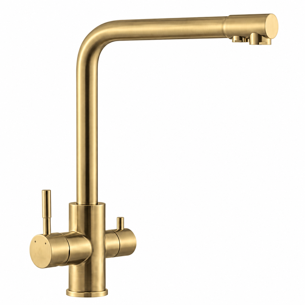SKY PRIME 3-WAY SINK MIXER S/S BRUSHED GOLD